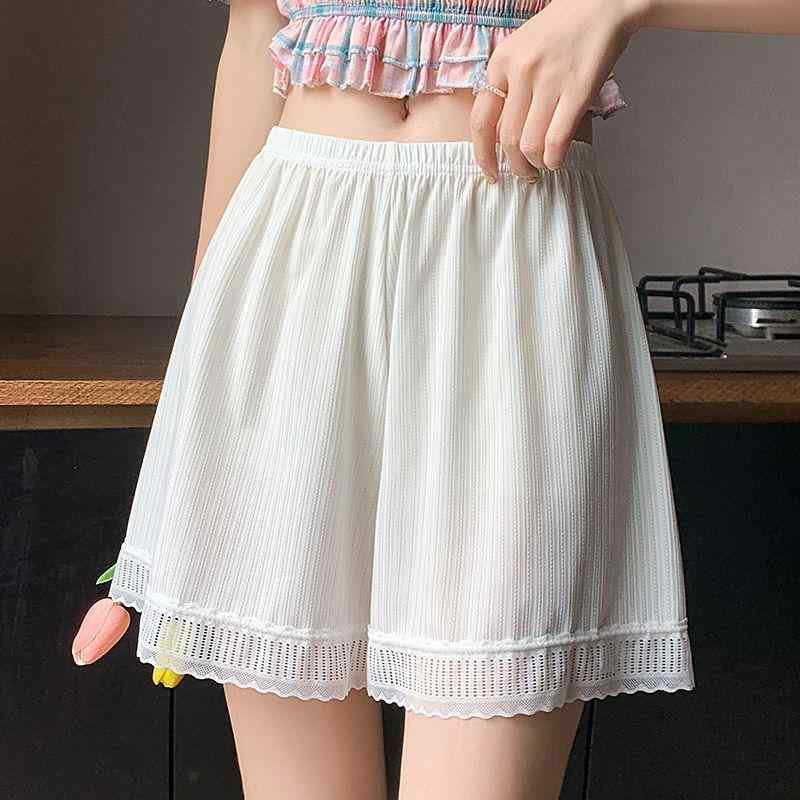 レギンス レディース アイスシルク 接触冷感 ショートパンツ ポリエステル ゆったりサイズ 白 黒 肌色 ..