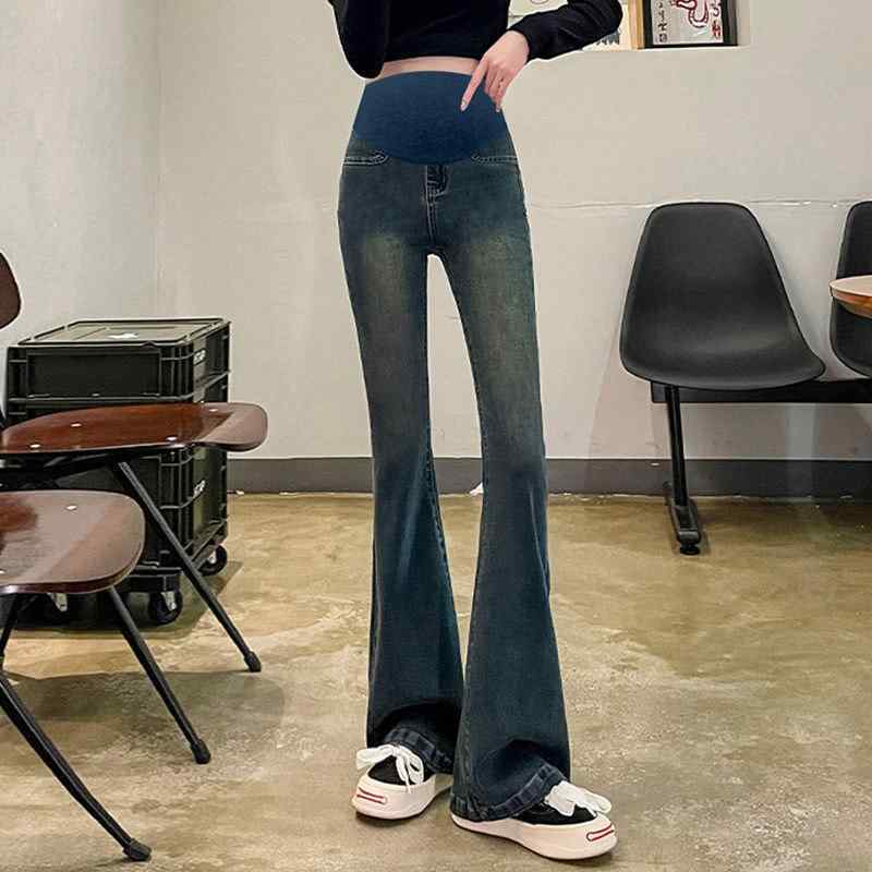 マタニティ デニム パンツ レディース 秋冬 裏起毛 あったか ストレッチ ジーパン 妊婦服 産前産後 ズ..