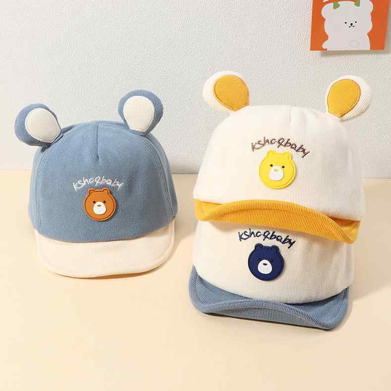 帽子 ベビー 赤ちゃん 乳幼児 キッズ 子供 男の子 女の子 春秋 遮陽 日焼け止め 野球帽 カートン クマ ..