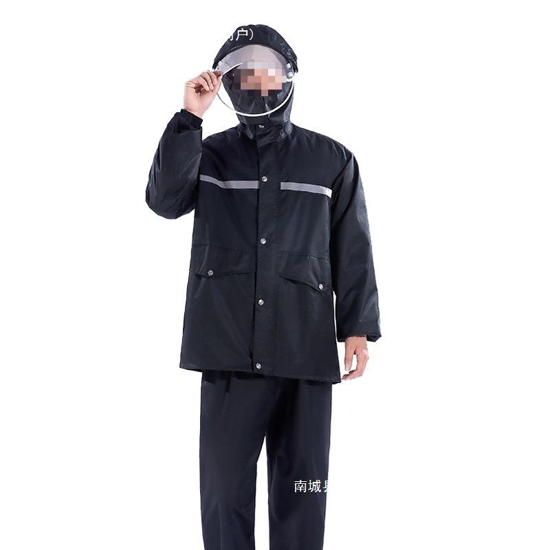 バイク用レインコート レディース メンズ 上下セット 厚手 防水 防風 カッパ 男性用 女性用 反射材付き オックスフォード生地