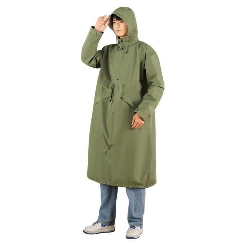レインコート レディース メンズ 男性用 女性用 セパレート 中長丈 トレンチコート風 アウトドア 登山 旅行 ポンチョ 防暴雨 カーキ色 緑色 黒色 紺色 黄...