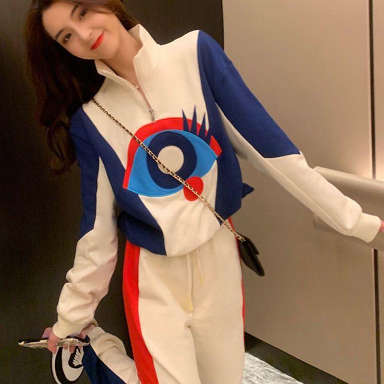 セットアップ レディース スウェット 上下セット 部屋着 ルームウェア 女性用 アニメ キャラクター プリント 長袖 長ズボン M L XL 2XL 春秋冬 ホワイト 大きいサイズ ゆったり 普段使い