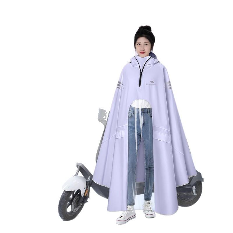 雨具 レディース メンズ バイク用 レインコート 自転車 厚手 防水 オックスフォード織 全身一体型 ロング丈 スクーター 暴雨対策 通勤 通学 北欧カラー ブ...