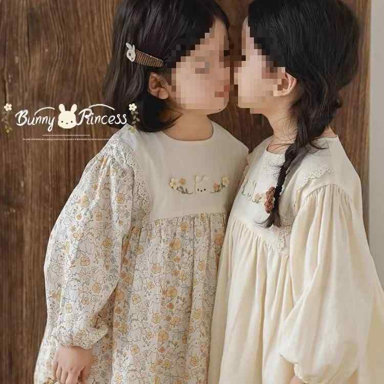 ワンピース 女の子 春秋 吊りスカート ベビー 花柄 Aライン 80 90 100 110 120 130 かわいい おしゃれ ..