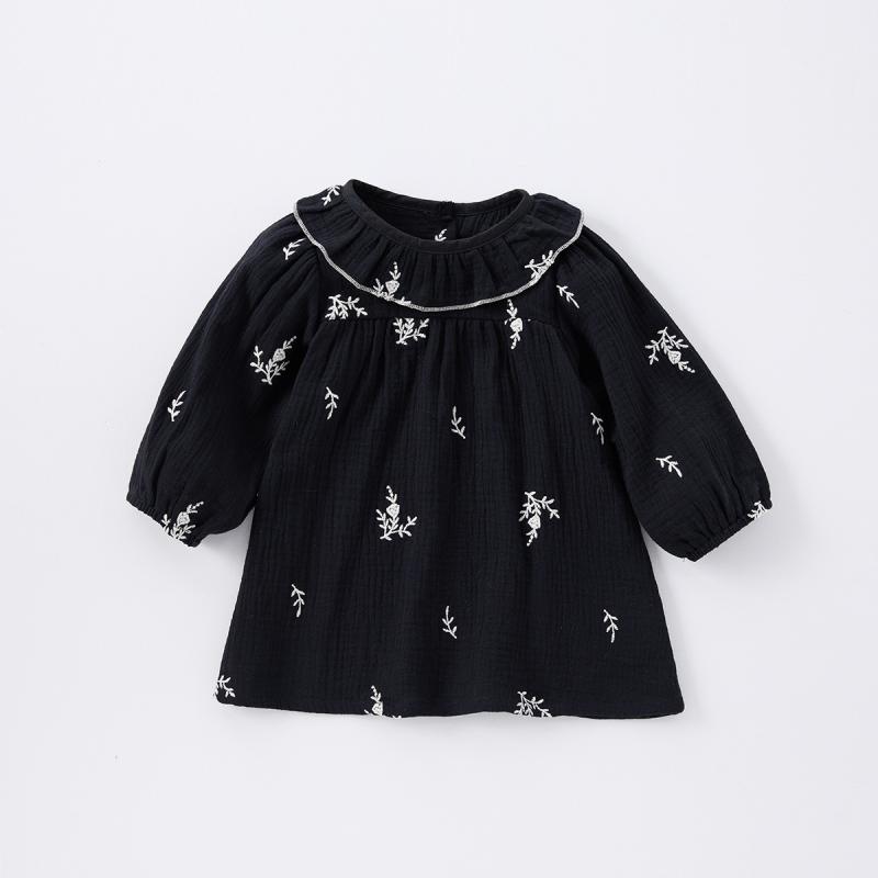 ワンピース 女の子 子供服 コットン 花柄 Aライン チュール 春秋 80cm 90cm 100cm 110cm 120cm 130cm