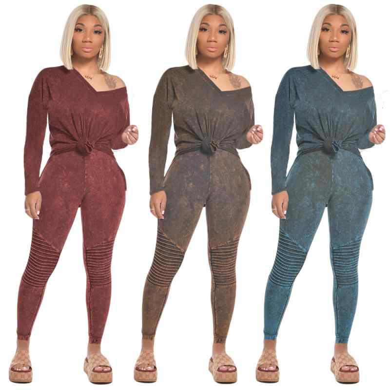 セットアップ レディース 秋服 長袖 Tシャツ プリーツ 2点セット 部屋着 普段使い 孔雀ブルー ワインレ..