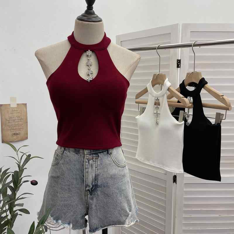 キャミソール レディース ニット インナー チューブトップ 接触冷感 吸湿速乾 セクシー 纯欲 ノースリ..