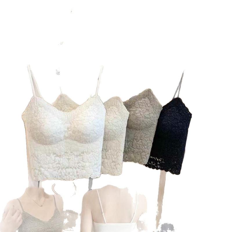 キャミソール レディース ランジェリー レース 花柄 Vネック スリムフィット ベージュ 肌色 グリーン ..