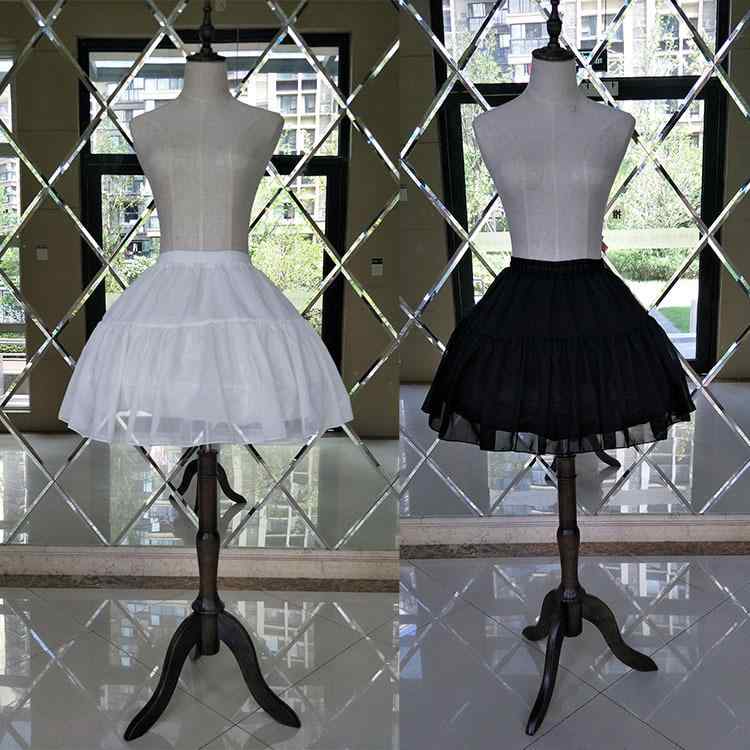 スカート レディース ロリータ 調節可能 ペチコート チュールスカート ボリュームアップ ソフト 半身スカート コスプレ 日常 ブラック ホワイト