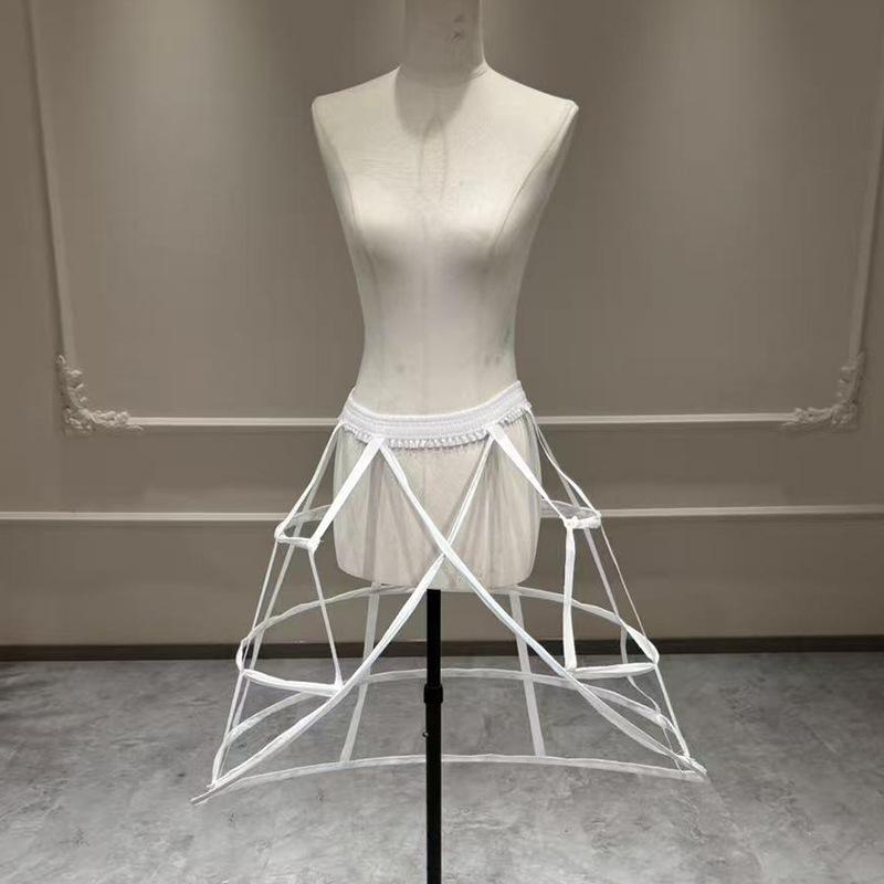 ロリータ ペチコート 黒 白 単鋼線 チュール スカート 骨組み パニエ チュールスカート コスプレ ハロウィン イベント パーティー