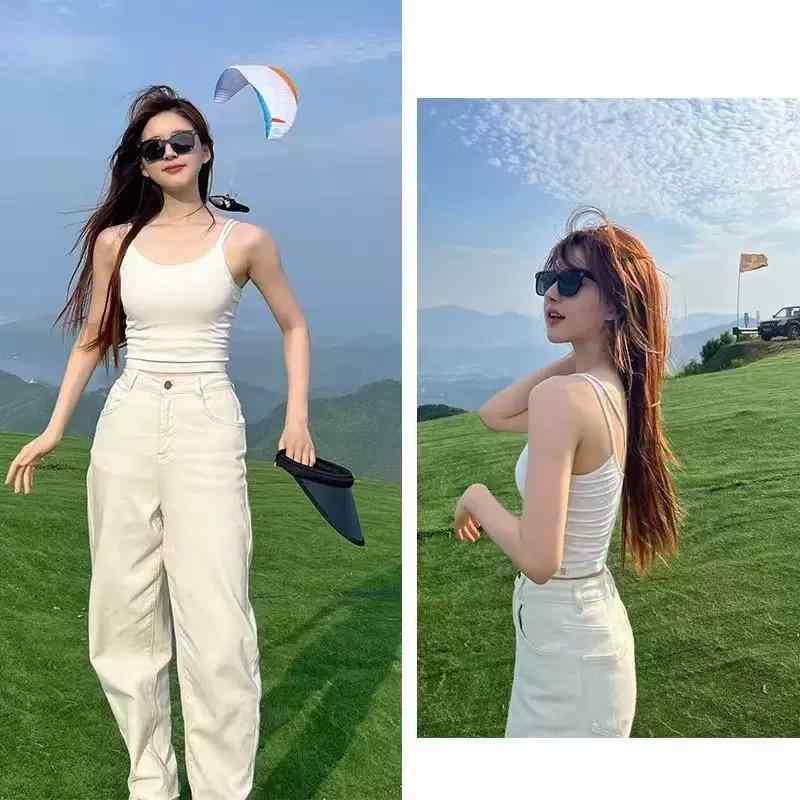 キャミソール レディース インナー ブラトップ カップ付き 肩紐 トップス ショート丈 チューブトップ ..