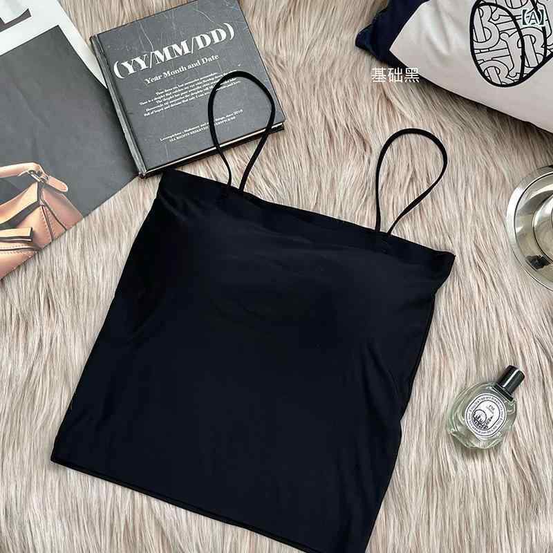 キャミソール レディース 一体型ブラトップ 接触冷感 インナー ノンワイヤー 無縫製 ひんやり 涼しい ..