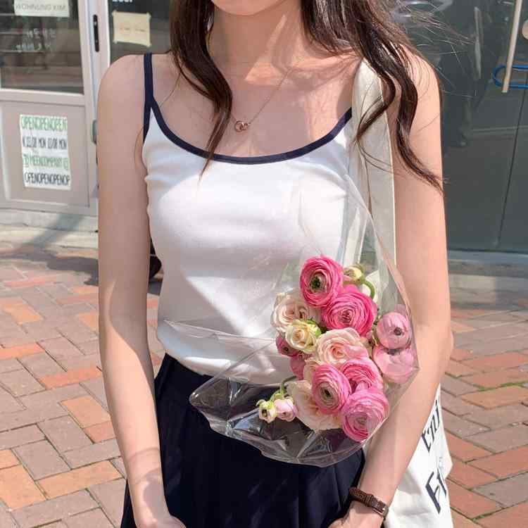 キャミソール レディース 韓国風 コットン 美背 カップ付き ベスト ブラトップ インナー トップス ショ..