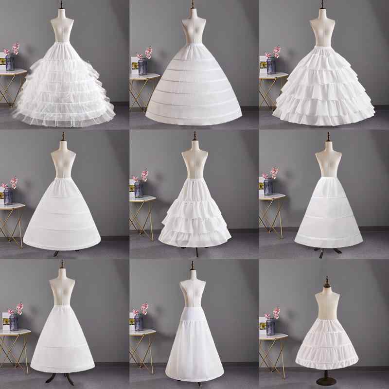 ウェディングドレス スカート レディース ブライダル インナー パニエ ロング丈 調節可能 ペチコート チュール