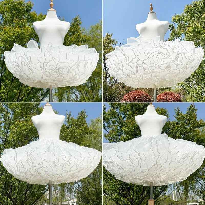 スカート インナー ペチコート ロリータ 無骨 25cm 30cm 35cm 40cm 45cm 50cm 55cm 60cm ホワイト ブラック ボリュームア...