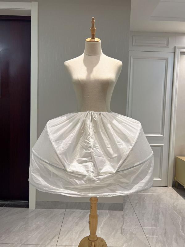 スカート ペチコート パニエ 三段ワイヤー コスチューム 50cm ゴスロリ ロリータ ホワイト