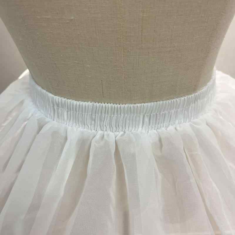 ペチコート ロリータ 4層 調節可能 チュール スカート インナー Aライン 通気性 柔らかい