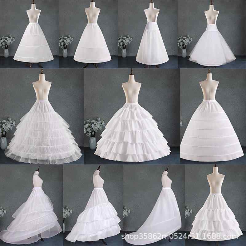 ウェディングドレス スカート ペチコート ロング丈 調整可能 魚の骨入り ロリータ 花嫁 結婚式 パーティードレス インナースカート 3段ワイヤー パニエ