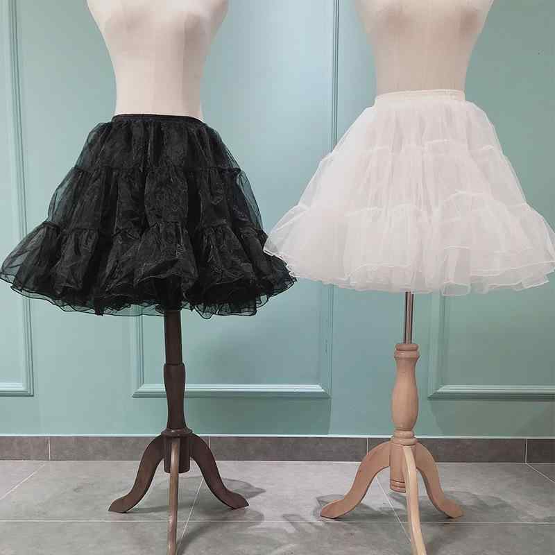 スカート インナースカート ロリータ 日常 ソフトチュール 調整可能 ペチコート コスプレ ボリュームアップ ホワイト ブラック