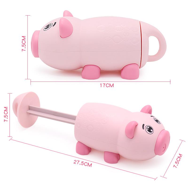 水鉄砲 キッズ ベビー お風呂 プール 水遊び 豚 アニマル 噴水 おもちゃ 子供 幼児 男の子 女の子 浅藍色 ピンク