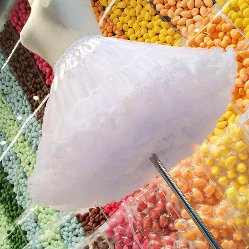 ペチコート 子供 ロリータ 45cm チュール スカート パニエ ボリューム ふわふわ ホワイト ブラック 軽量 ハロウィン コスプレ イベント