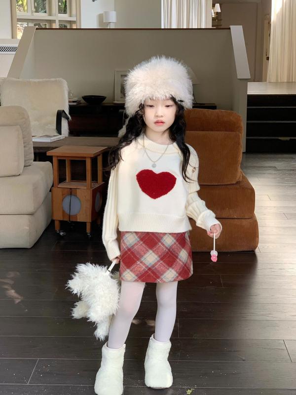 子供服 スカート 秋冬 女の子 赤 チェック Aラインスカート かわいい ミニスカート ウール 普段着 おし..
