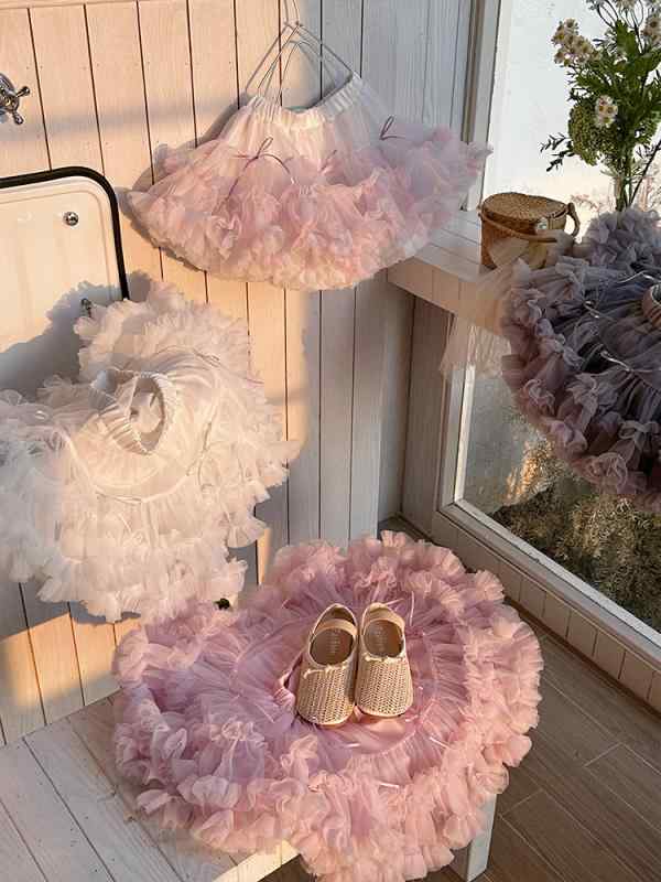 子供服 スカート 女の子 超 ミニスカート チュールスカート チュチュスカート プリンセススカート チュ..