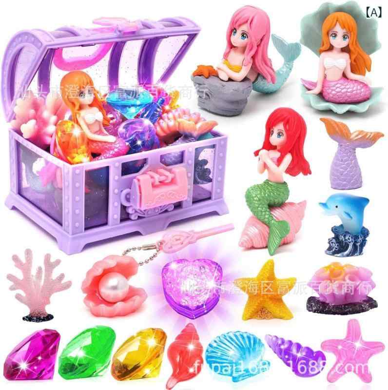 水遊びおもちゃ 女の子 子供用 プール 潜水 お宝探し ゲーム 海底宝探し おもちゃ アクセサリー付き 収納ボックス