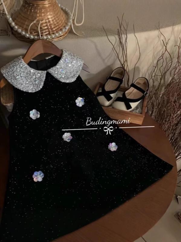 ワンピース 子供 女の子 チュールスカート プリンセスドレス 長袖 韓国絨 Aライン 発表会 結婚式 フォ..