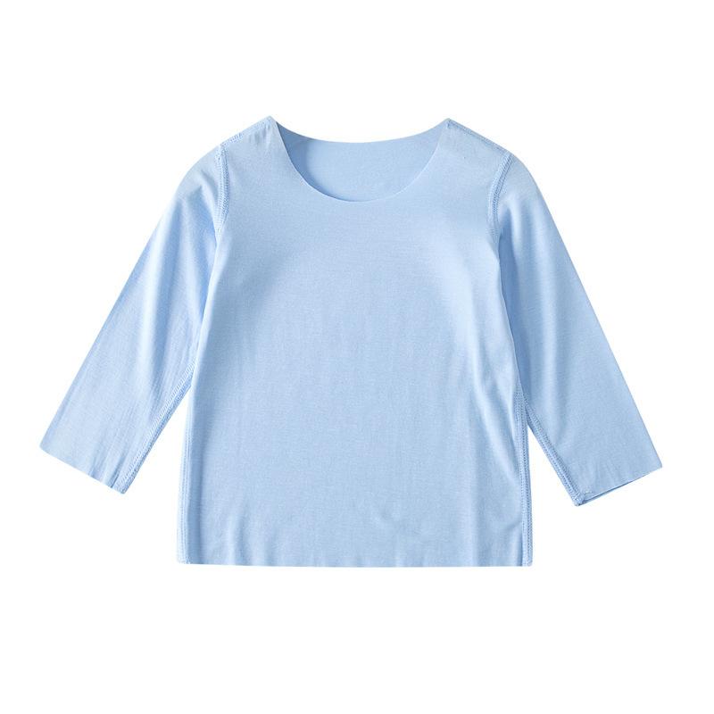 子供服 Tシャツ 長袖 ベビー服 モダール カットソー 男女兼用 インナーシャツ 無地 春秋 薄手 伸縮性 ..