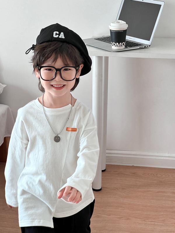 Tシャツ 子供服 男の子 春物 長袖 コットン カジュアル ゆったり トップス カットソー インナー 80cm 9..