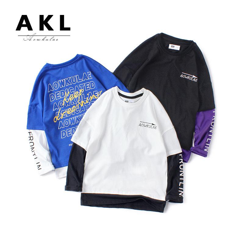 Tシャツ キッズ 男の子 長袖 子供服 中大童サイズ 綿100% 切り替え スポーツスタイル 通園 通学 春秋