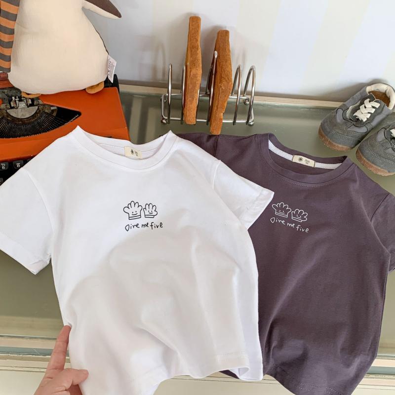 子供服 半袖Tシャツ 薄手 涼感 吸湿速乾 コットン100％ トップス カットソー 男女兼用 ベビー キッズ 夏 かわいい プリント カジュアル 普段使い