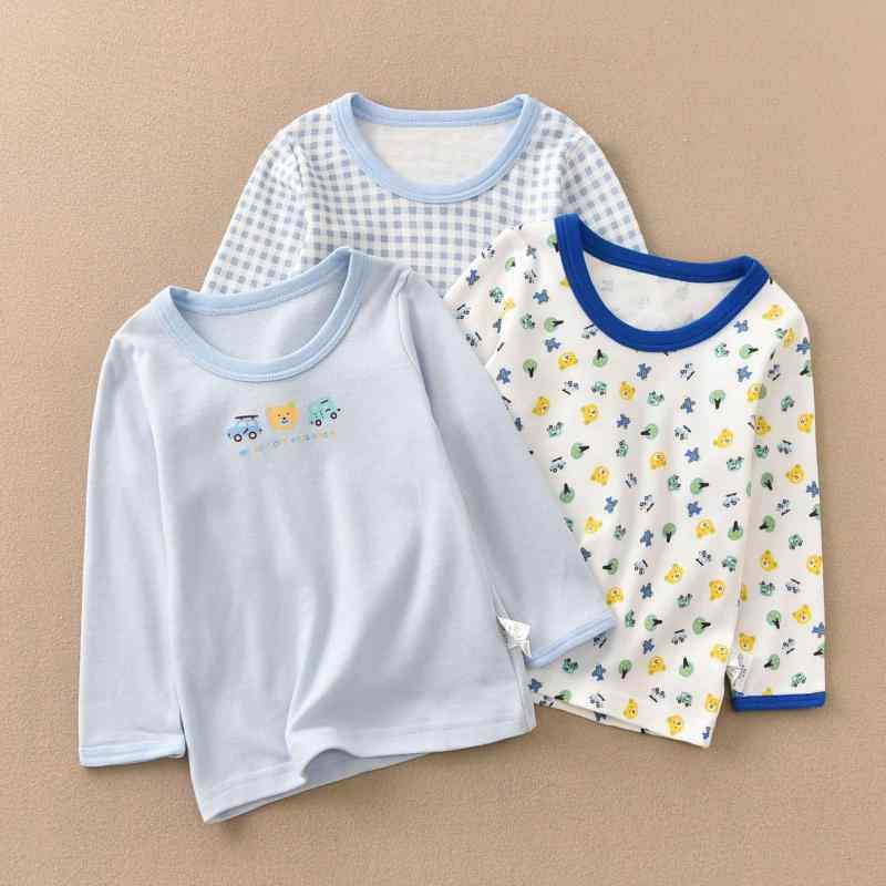 子供用Tシャツ 長袖 男の子 春秋 インナーシャツ キッズ トップス 綿100% 吸湿速乾 通園 普段使い 80 9..