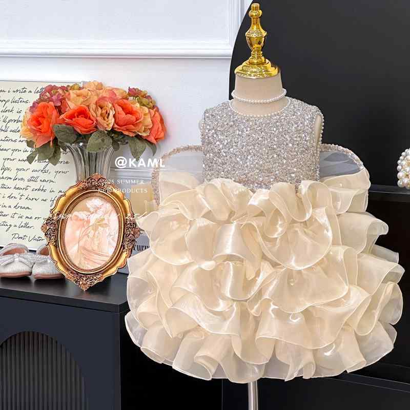 ワンピース 子供 女の子 プリンセスドレス チュールスカート Aライン 発表会 結婚式 誕生日 パーティー..