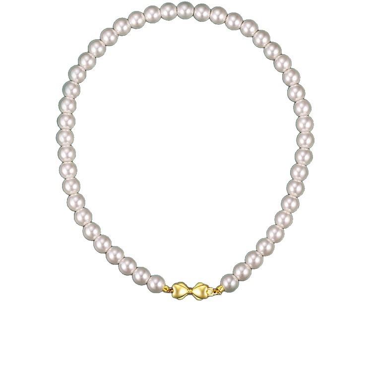 ネックレス レディース S925 シルバー パール ビーズ DIY アクセサリー パーツ ブレスレット 手芸 銀色..