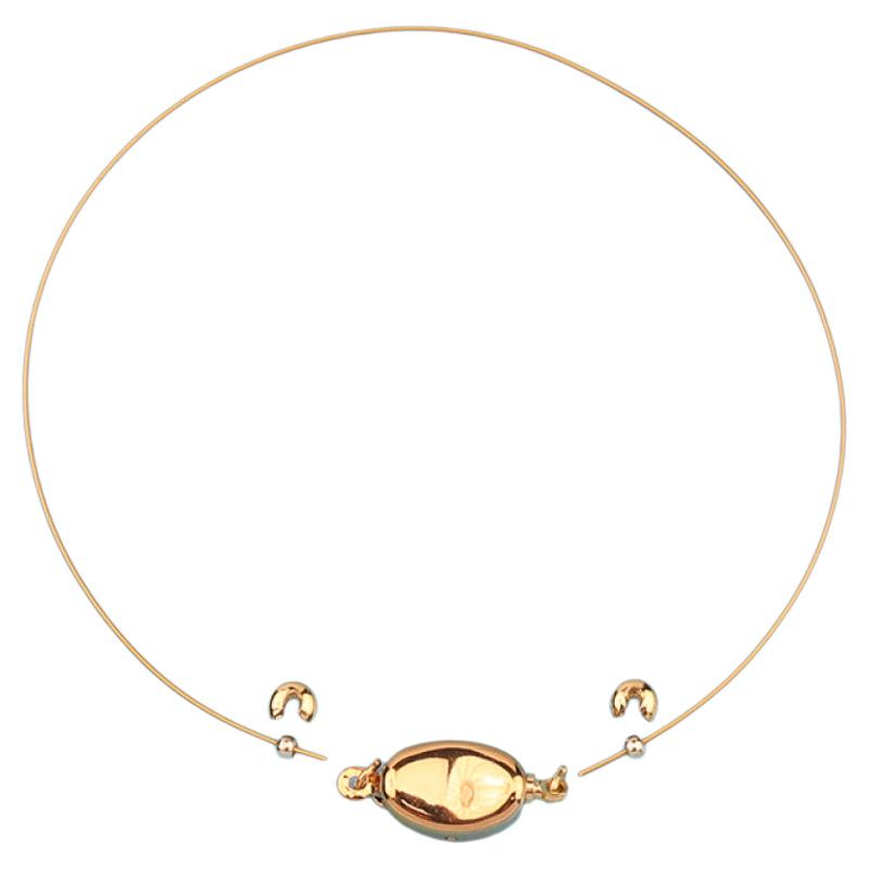 アクセサリー DIY手作りキット 元宝 月牙 パール ブレスレット ネックレス用 保色ワイヤー付き 金色 白..