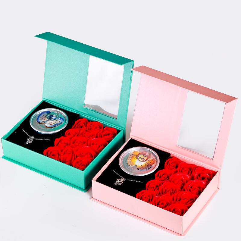 淡水パール ギフトセット DIY ペンダントトップ 卸売 ブラックボックス 赤い花 ピンクボックス ピンク..