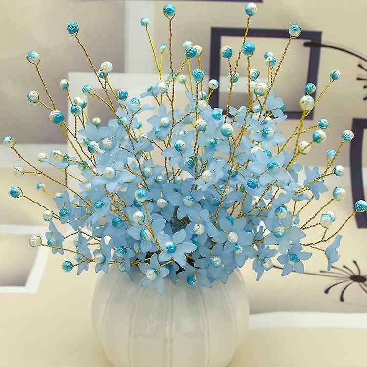 手芸キット 学生向け DIYロマンチック紫荊花 ビーズ フェイクパール デコレーション材料 ブルージーン..