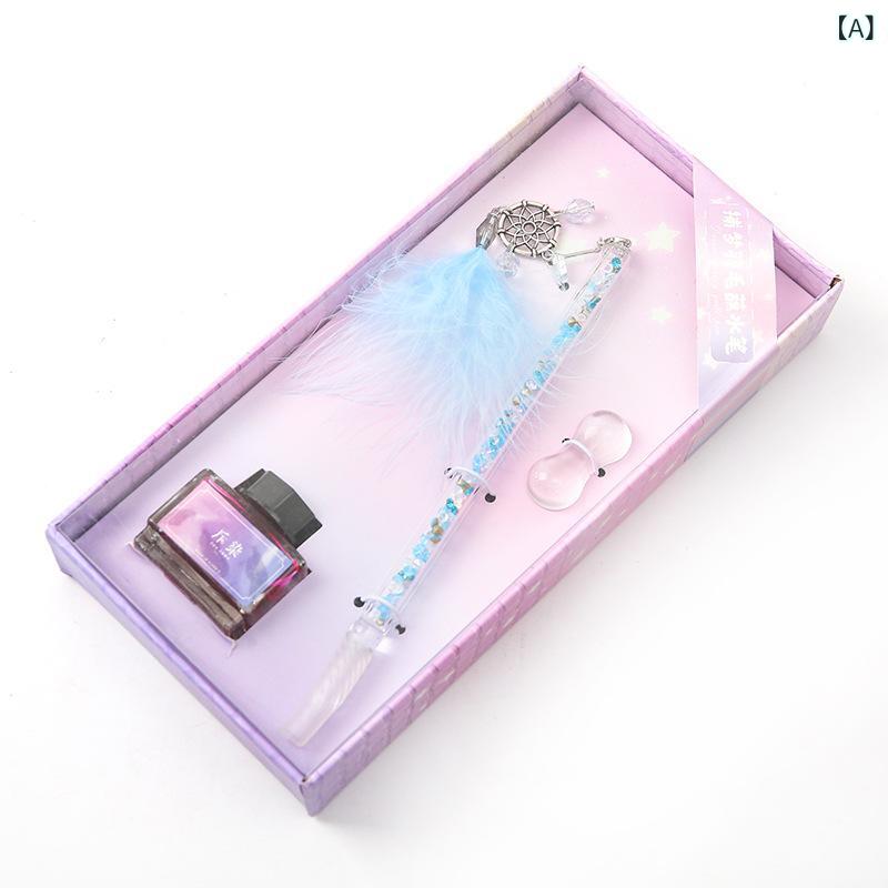 ガラスペン レディース メンズ ダイヤモンド カラー ギフトセット サインペン ビジネス ギフト 学生 ス..