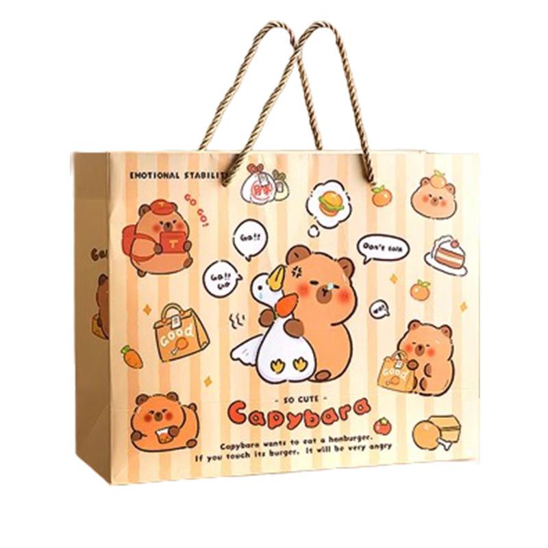 文具セット 子供用 カピバラ ステッカー ギフトボックス 女の子 かわいい ぬいぐるみ ブローチ 筆箱 A5..