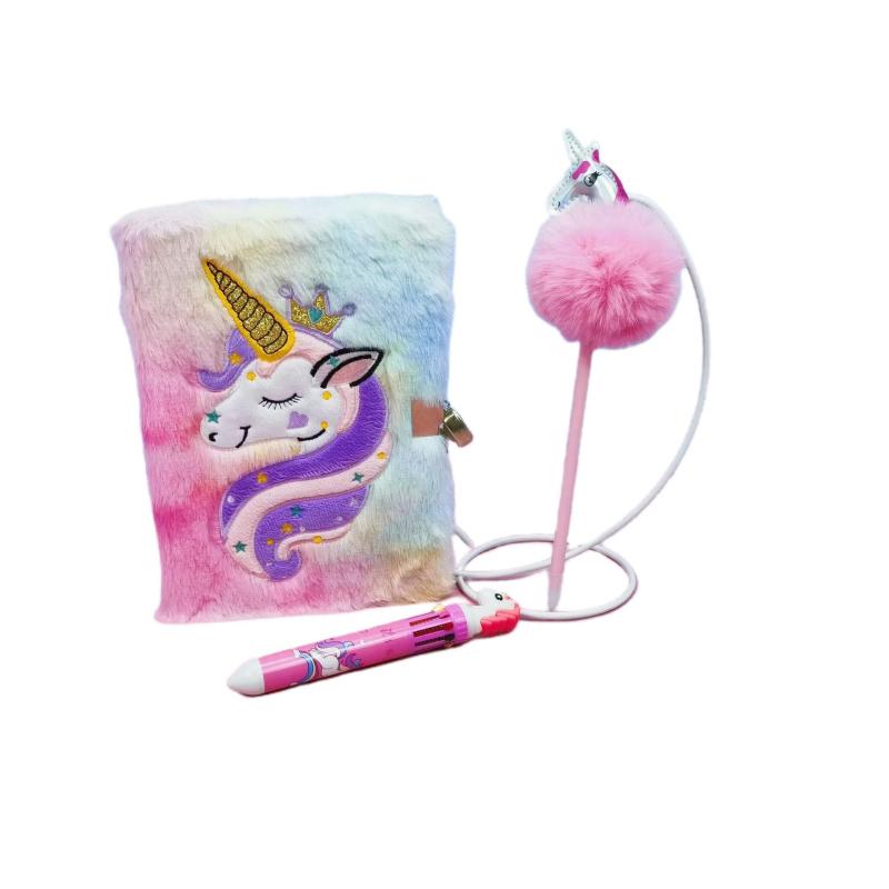 文具セット ユニコーン 人魚 手帳 日記 ぬいぐるみ かわいい ピンク系 紫系 ギフト 景品 粗品 誕生日 ..