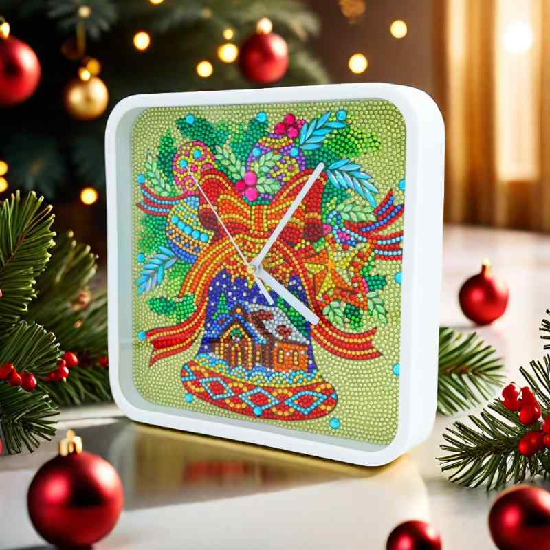 ダイヤモンドアート 時計 DIY材料 クリスマス テーマ 異形クリスタル 貼り絵 手作り