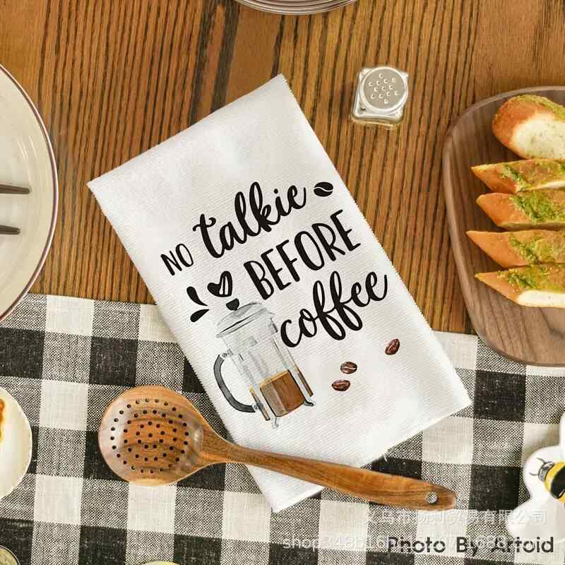 タオル コーヒーシリーズ コーヒー豆柄 超吸収性 マイクロファイバー キッチンクロス 食器拭き ふきん ..