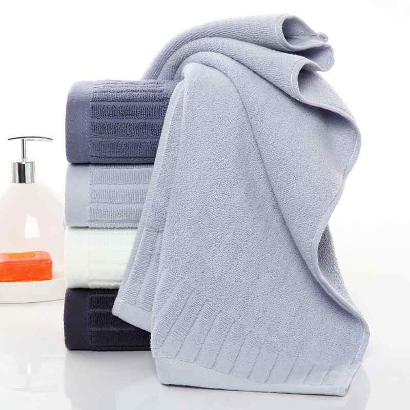 タオル コットン 厚手 32番手糸 全棉製 フェイスタオル 無地 刺繍ロゴ入れ可能 34×74cm