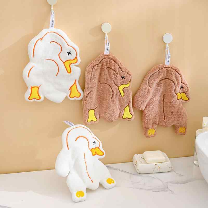 タオル キッズ ベビー アニマル かわいい 吸水 速乾 ループ付き コーラルベルベット