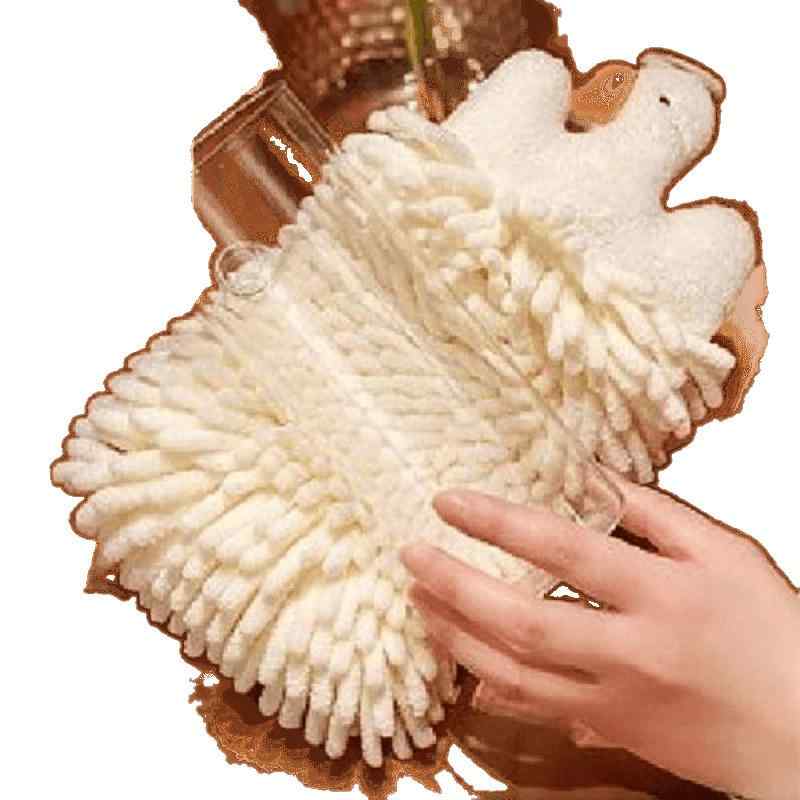 タオル キッズ ベビー用 かわいい アニマルモチーフ 純綿 吸水 速乾 ループ付き グレー ホワイト 2枚セ..