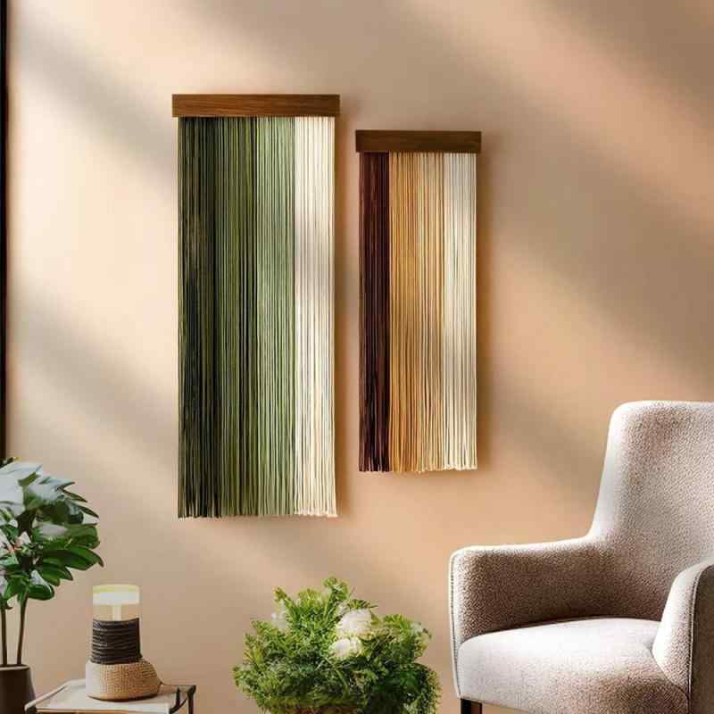 タペストリー 北欧 ボヘミアン 流木 壁掛け マクラメ 手編み ウォールデコレーション リビング ベッド..