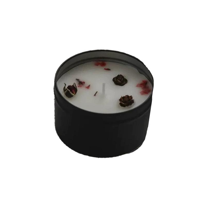 アロマキャンドル 高級感 鉄缶 大豆ワックス ラベンダー イランイラン 森林 サンダルウッド バニラ 薔..