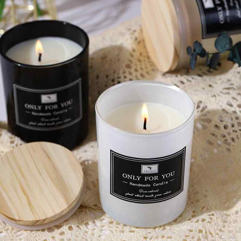 アロマキャンドル 大容量 グラス入り 手作り 大豆ワックス 家庭用 アロマ 癒やし 禅茶 樺木 ラベンダー..